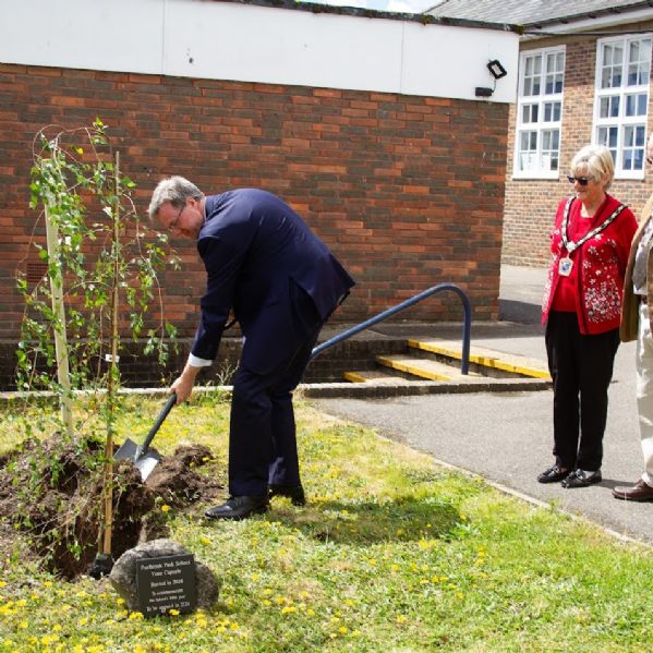 Burial of the Centenary Time Capsule